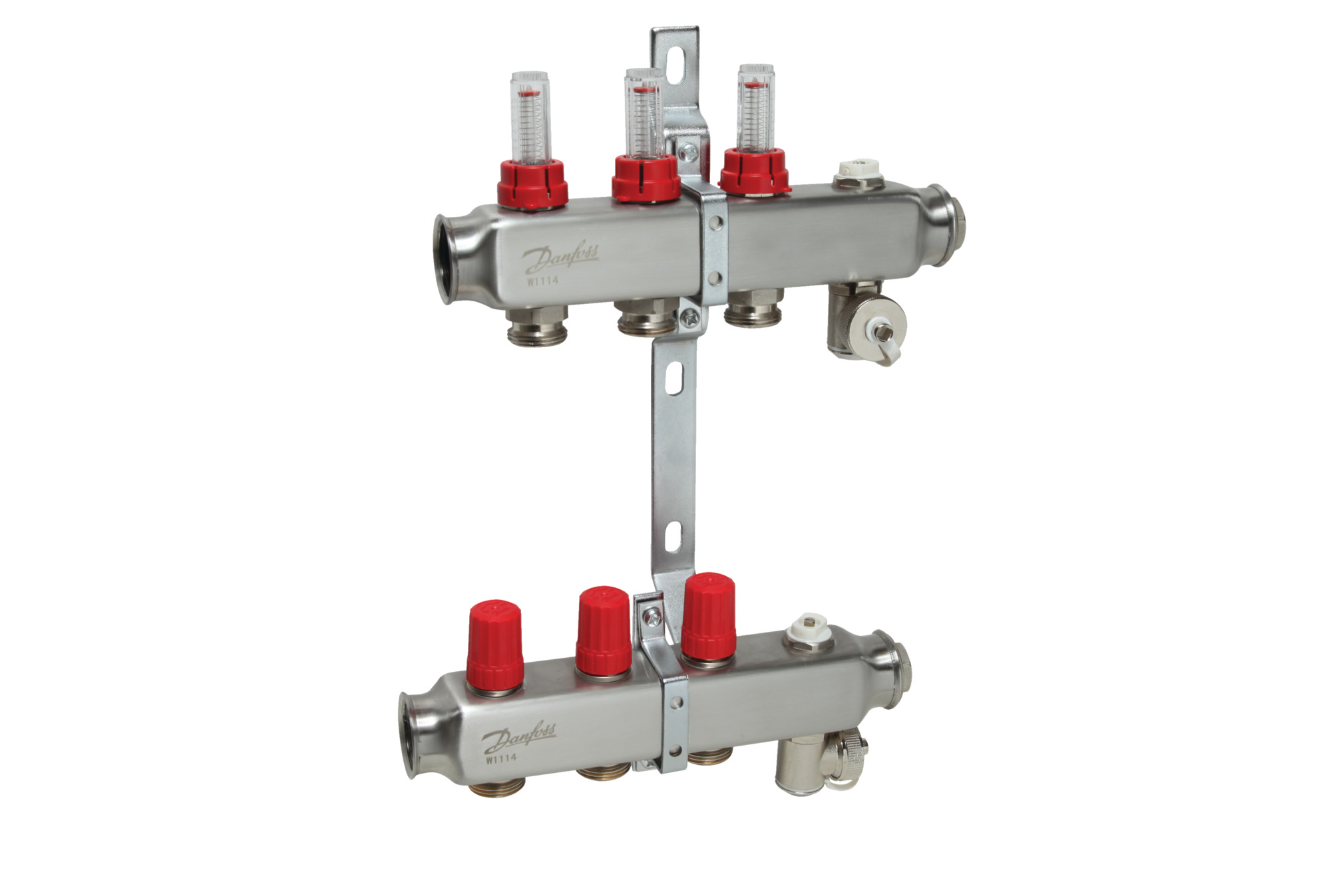 Danfoss FBH-Verteiler SSM-3F 3 Kreise, mit Durchflussanzeige Danfoss FBH-Verteiler SSM-3F 3 Kreise, mit Durchflussanzeige