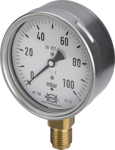 Viega Kapselfedermanometer G2591 in 1/2 Zoll Edelstahl