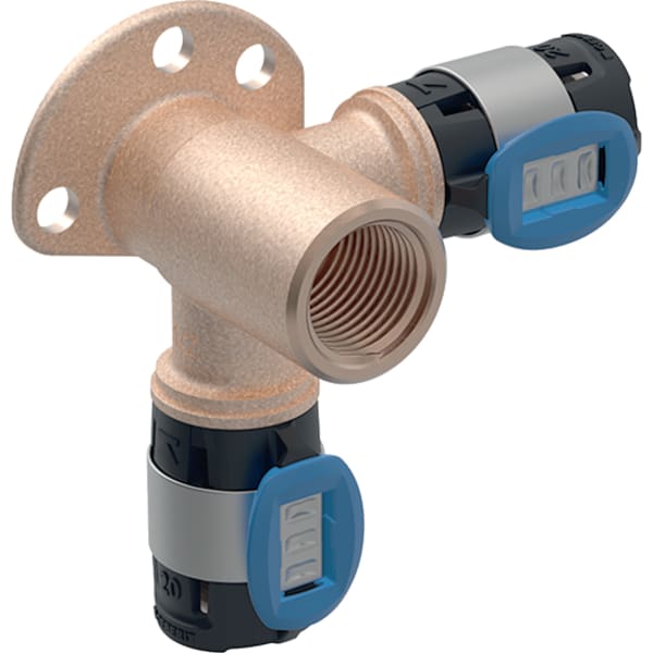 Geberit FlowFit Eckanschlusswinkel 90Gr Rg+ d20-Rp1/2 L:36mm