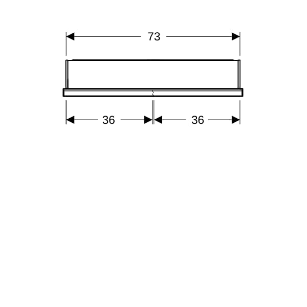 Geberit ONE Spiegelschrank mit ComfortLight 2 Türen, UP-Mont., 75x90x15cm, alu.