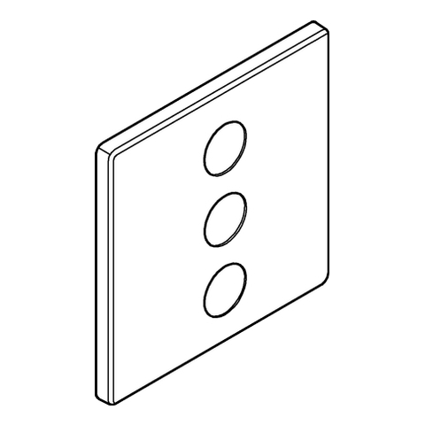 GROHE Rosette 48368 eckig für SmartControl chrom
