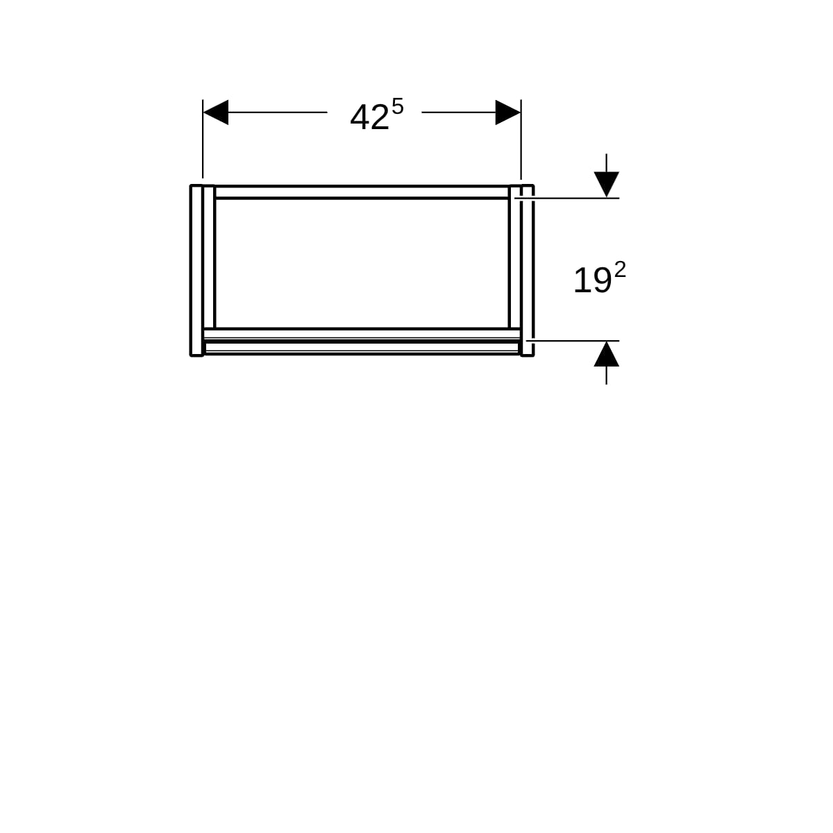 Geberit Renova Compact US für HWB, mit 1 Tür 45,7x60,5x22,7cm, lava/l. seidenmatt