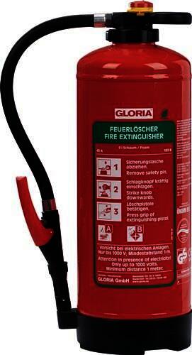 Schaumfeuerlöscher 9l Aufladegerät Brand kl.43 A 183 B m.Wandh.GLORIA Schaumfeuerlöscher 9l Aufladegerät Brand kl.43 A 183 B m.Wandh.GLORIA
