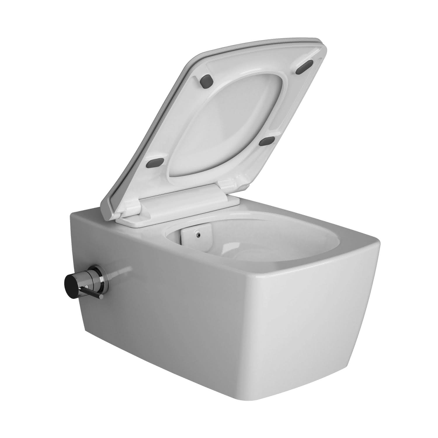 VT Wand-WC-Set Aquacare Metropole Rohrunterbrecher Thermostat Weiß Hochgl.