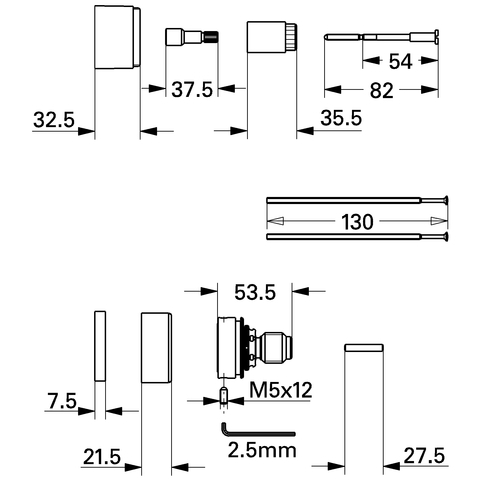 GROHE Verlängerungsset 47261 27,5mm DN15