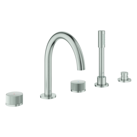 GROHE 5-L-Wannenkombin. Atrio Private C. 25226 Knopfbetätigung supersteel