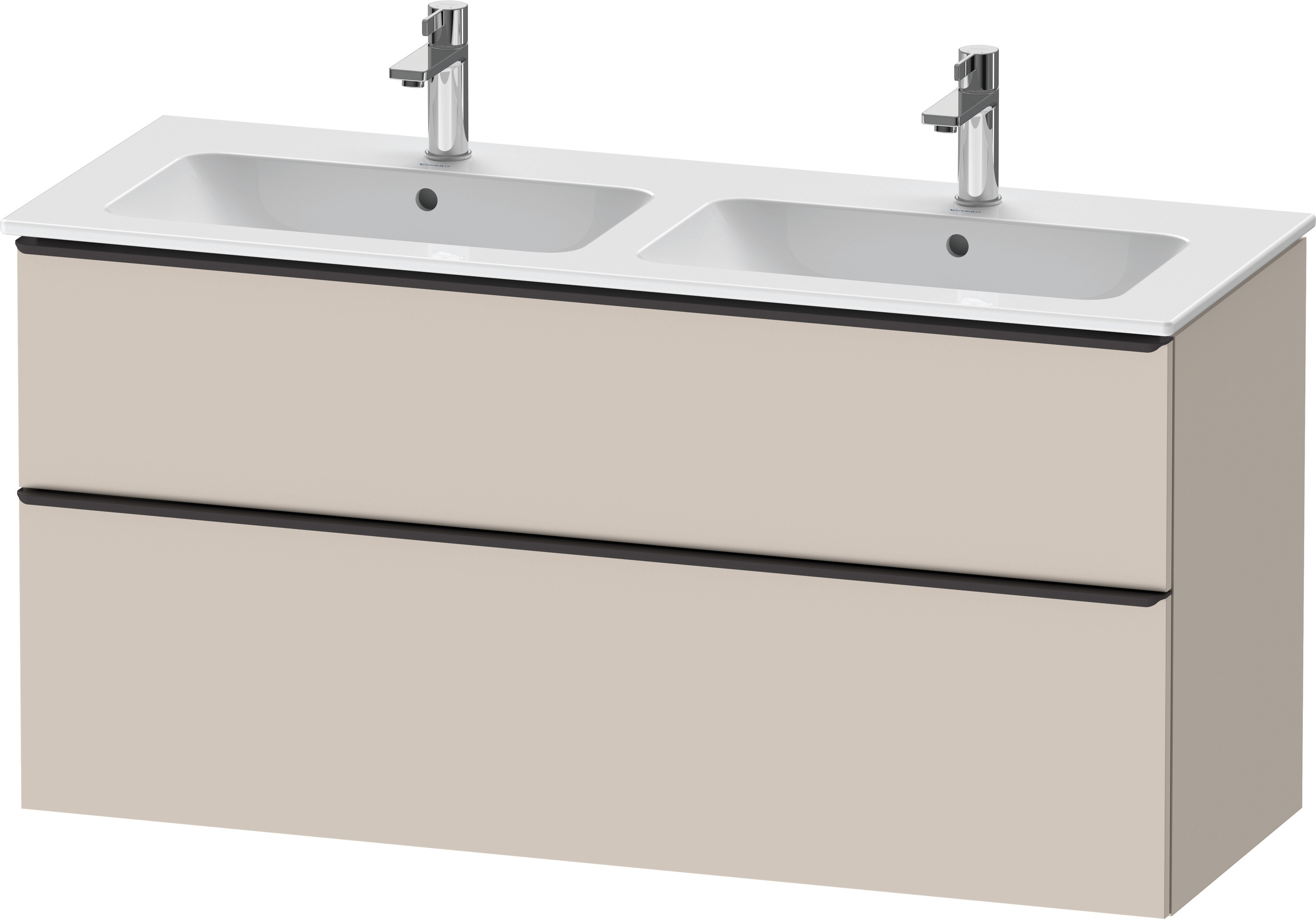 Duravit D-Neo WTU,Ausz:1,Schubk:1,GR:Dia.Schw 1280x462x625mm,Wandh,Taupe Matt,Dekor