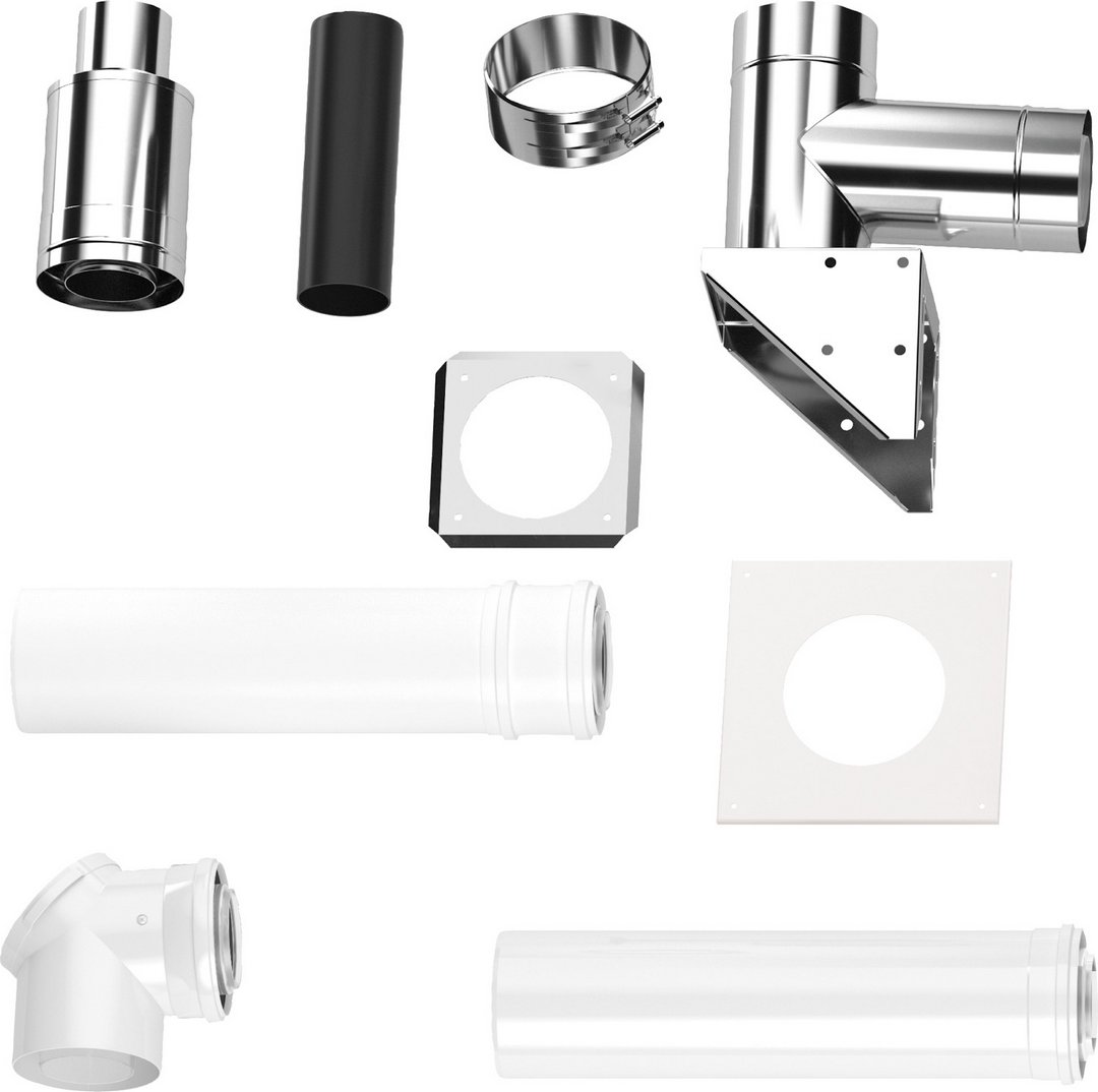 BOSCH Abgaszubehör FC-Set80-C53x (oben) Grundbausatz C53x, d:80/125mm, Fassade BOSCH Abgaszubehör FC-Set80-C53x (oben) Grundbausatz C53x, d:80/125mm, Fassade