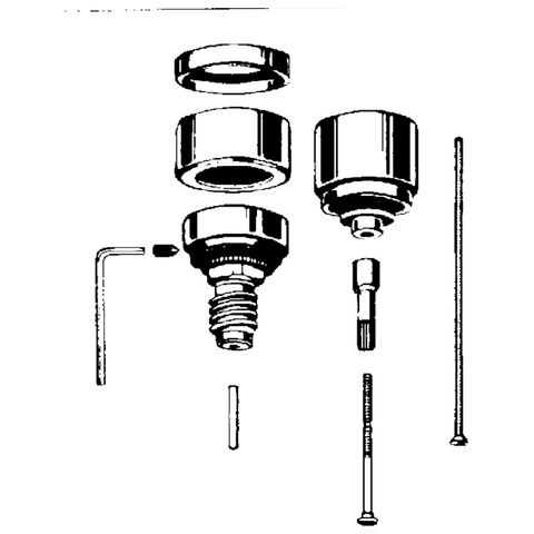 GROHE Verläng.-set Automatic 2000 47172 Griff ohne Spartaste 1/2" 27,5mm chrom