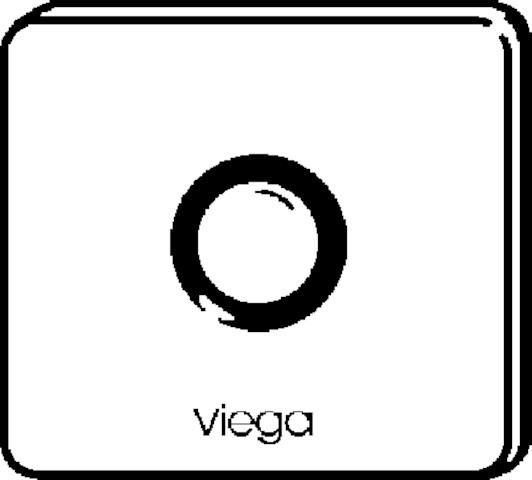Viega Abdeckplatte 8355.8 in 150x140mm Glas klar/hellgrau