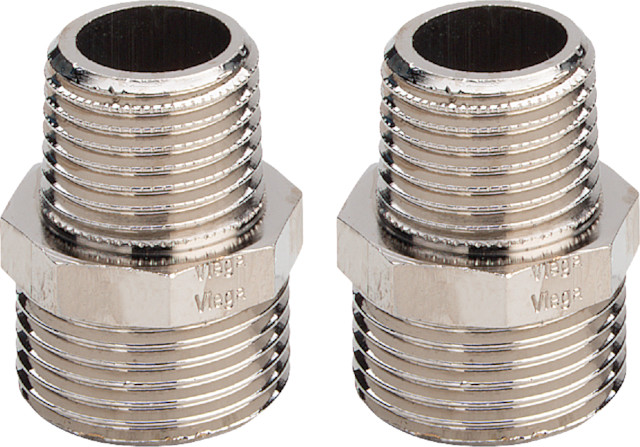 Viega Adaptersatz 1022.6 in G1/2 Messing vernickelt
