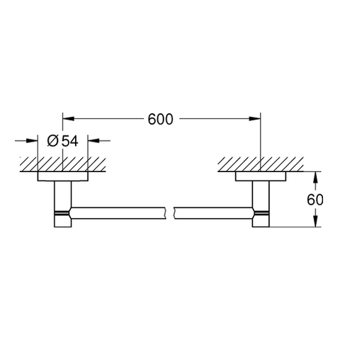 GROHE Badetuchhalter Essentials 40366_1 Metall 600mm supersteel