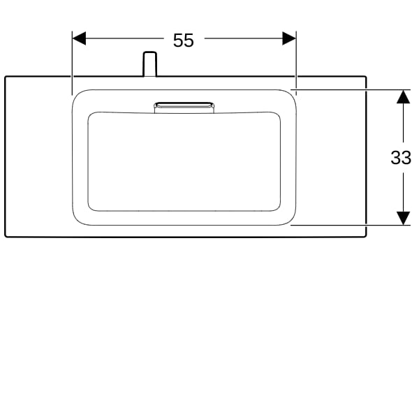 Geberit ONE MWT, 90x40cm, CleanDrain v.Ausld. o.Hl., Ül.verd., weiß Tect/hgl.verchr.