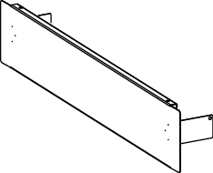 TECEfloor Estrichblende f. Schrank 990 Ersatzteile, RAL 9010 beschichtet
