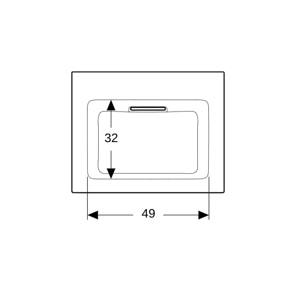 Geberit ONE MWT 60x48cm, CleanDrain o. Hl., o. Ül., weiß, KeraTect/weiß glzd