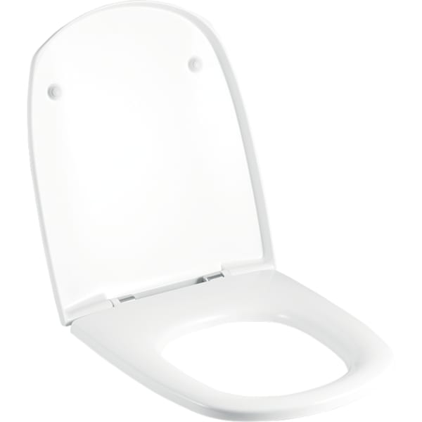 Geberit Vitelle WC-Sitz, weiß Scharniere verchromt mit Absenkautomatik