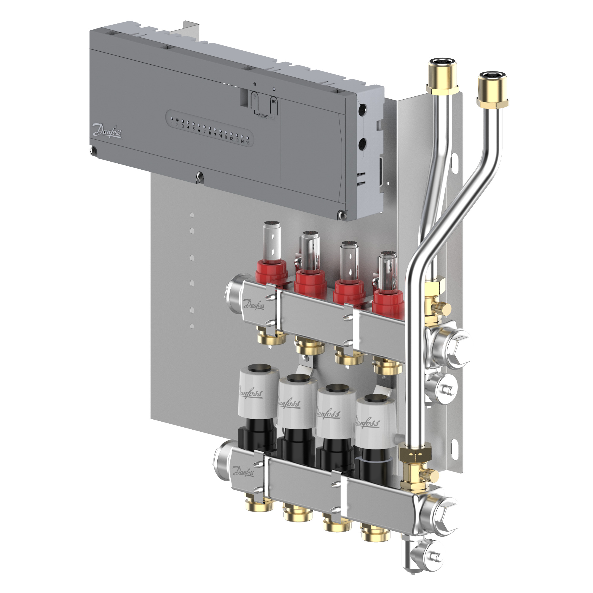 Danfoss Heizkreisverteiler Typ SGCi 4 HK u. Icon2 Hauptregler, TWA-A 230V