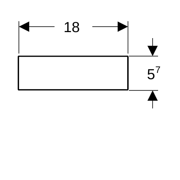 Geberit VariForm Schubladeneinsatz H-Unterteilung, 15x6,2x37,3cm