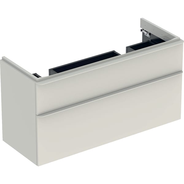 Geberit Smyle Unterschrank für DWT, eckig m. 2 Schubl., 118,4x61,7x47cm, sand-grau