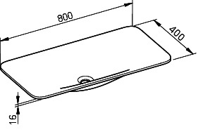 KEUCO Keramik-WT Edition 400 31580, ohne Hahnlochbohrung, weiß, 800x16x400mm
