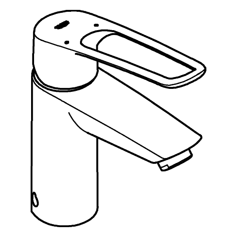 GROHE EH-WT-Batterie Eurosmart 23986_3 S-Size Verbrühschutz offener Hebel chrom