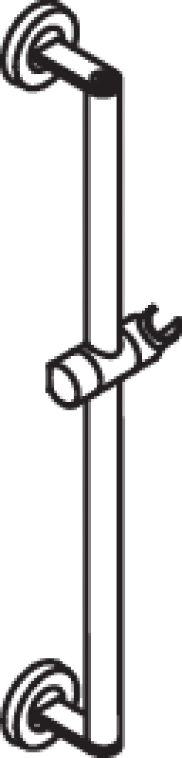 HEWI Brausehalterstange, d:25, L:600, chrom