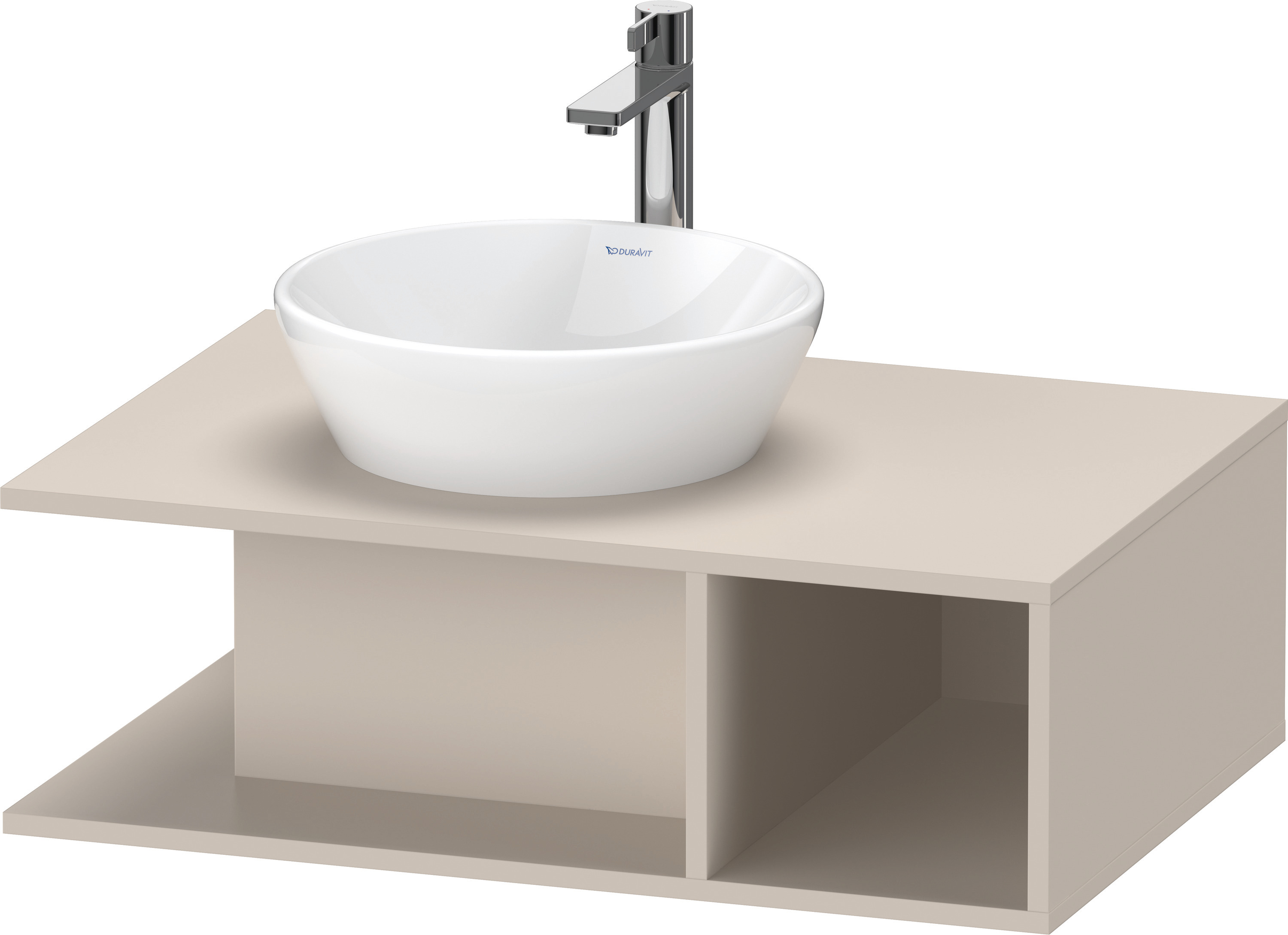 Duravit D-Neo WTU wandh.,1 offenes Fach r., 260x800x550mm, Taupe