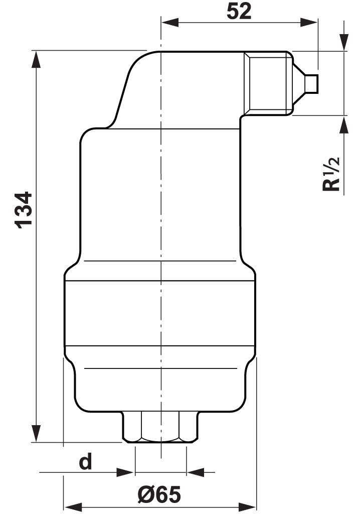 Spirotech Großentlüfter SpiroTop (Hoher Druck) 1/2" IG, 25 bar, 150 Grad, Schwimmer:TPX