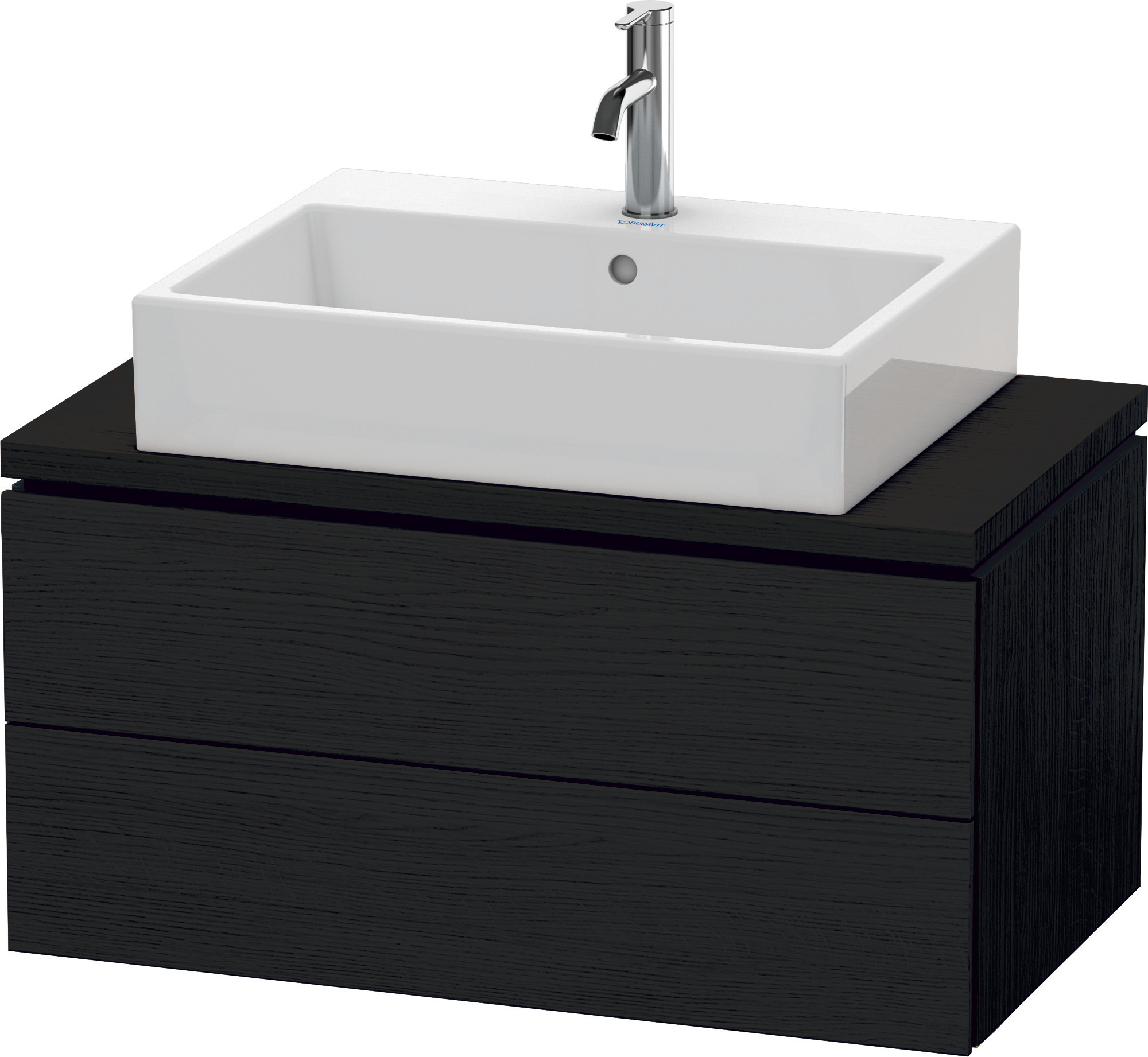 Duravit WTU f.Console Comp.L-Cube 400x820x477 2 Schubkästen, Eiche Schwarz