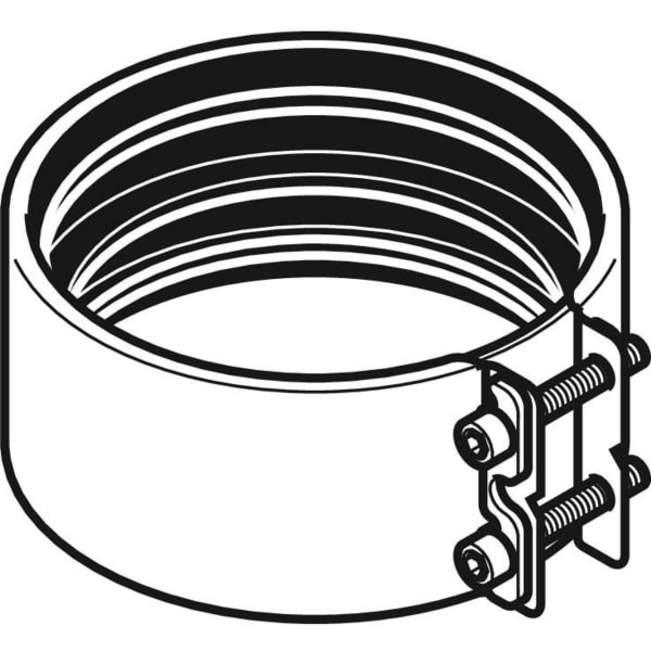 Geberit Übergangsspannverbinder Edelstahl d125/140-141