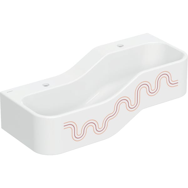 Geberit Bambini Spiel-/Waschlandschaft B:90cm 2 Waschpl., tieferes B li, 2 Hl., rot