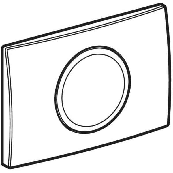 Geberit Delta15 Betätigungsplatte, rund Spül-Stopp-Sp., chrom matt