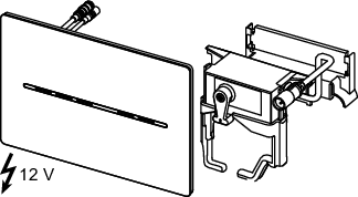 TECEsolid WC-Elektronik, 12 V-Netz, schwarz matt