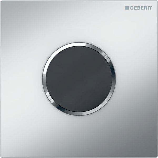 Geberit Typ 10 UR-Strg., rund, elektron. Sp. Batteriebetrieb, chrma, Etc /chr glzd