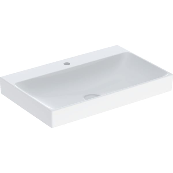 Geberit ONE Waschtisch 75x48 cm m. Hl., o. Ül., weiß, KeraTect