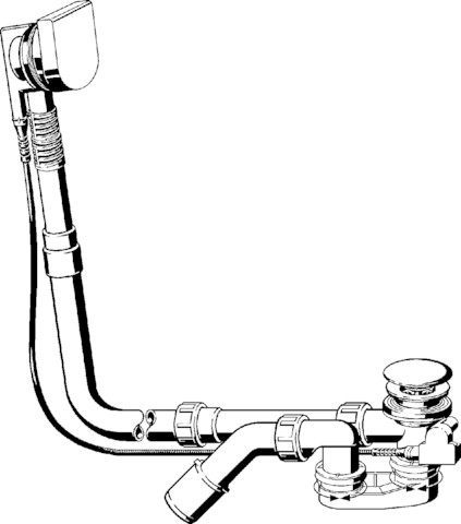 Viega Ab-/Überlauf Multiplex Visign M9 6171.12 in 1070mmxDN40/50 verchromt