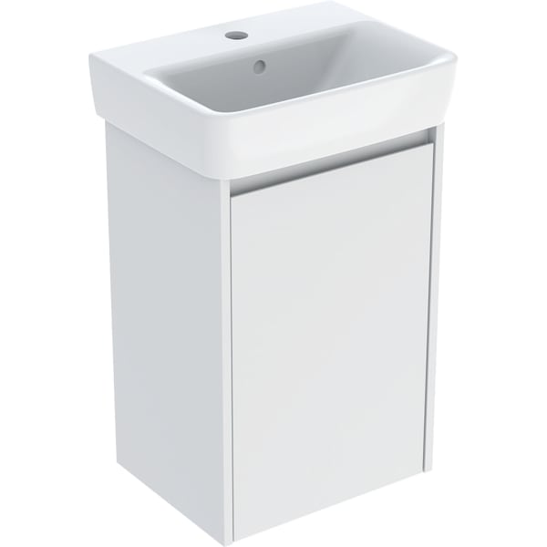 Geberit Renova Plan Set HWB mit US, 1 Tür 45x69,7x34cm, weiß/l. seidenmatt