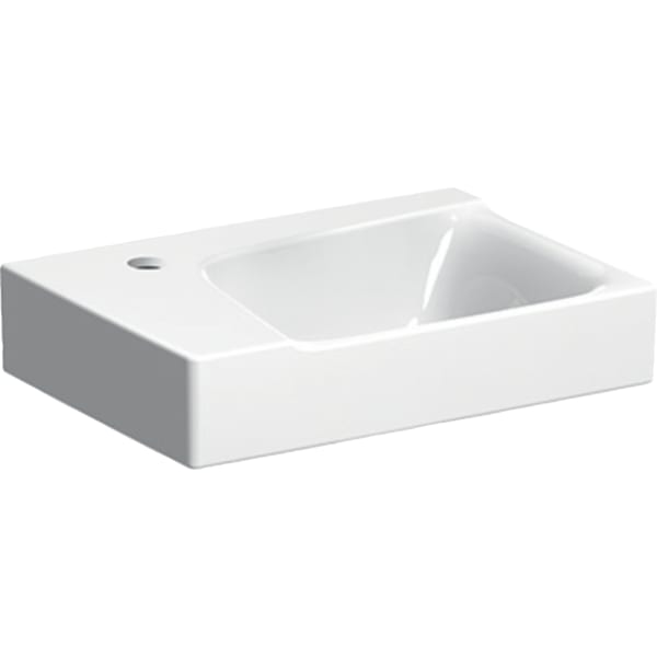 Geberit Xeno2 Handwaschbecken, 40x28cm Hahnloch links, o. Ül., weiß, KeraTect Geberit Xeno2 Handwaschbecken, 40x28cm Hahnloch links, o. Ül., weiß, KeraTect