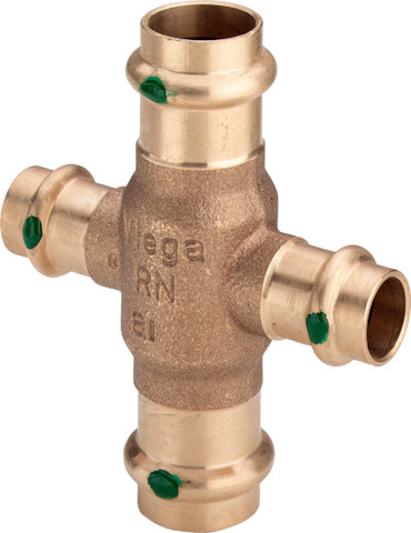 Viega Kreuzstück mit SC Profipress Therm 2244 in 22x15x22mm Rotguss