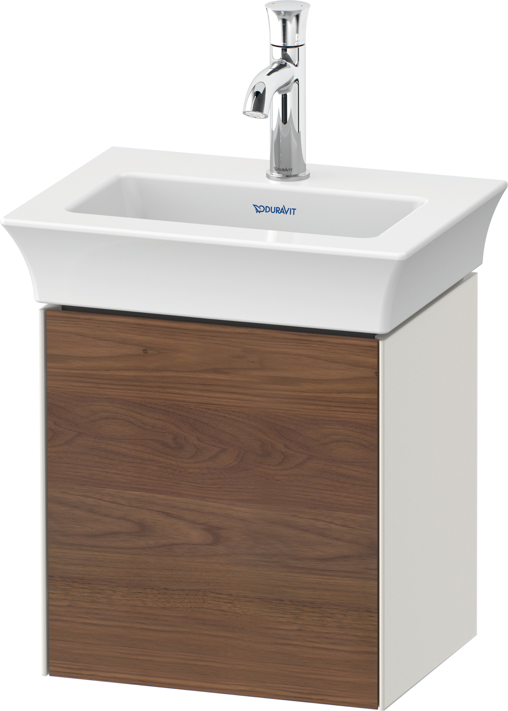 Duravit WTU White Tulip wandh.,1 Tür, TA li. 410x384x298mm,A.Nussb.M/N.Weiß Sdm