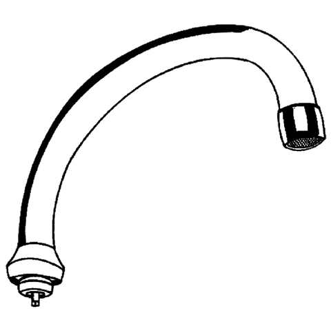 GROHE Rohrauslauf 13076 Ausladung 140mm schwenkbar mit Anschlag chrom