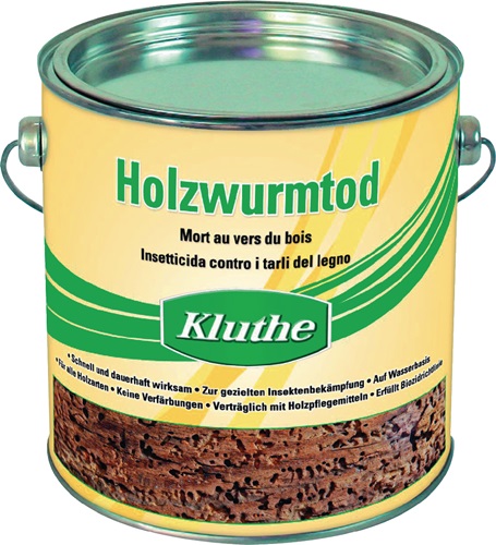 Holzschutzmittel Holzwurmtod farblos 0,75l Dose KLUTHE Holzschutzmittel Holzwurmtod farblos 0,75l Dose KLUTHE