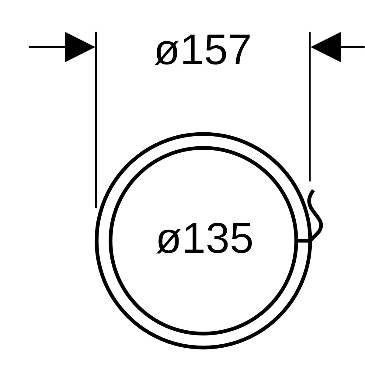 Geberit Schachtschott Typ Quattro d135
