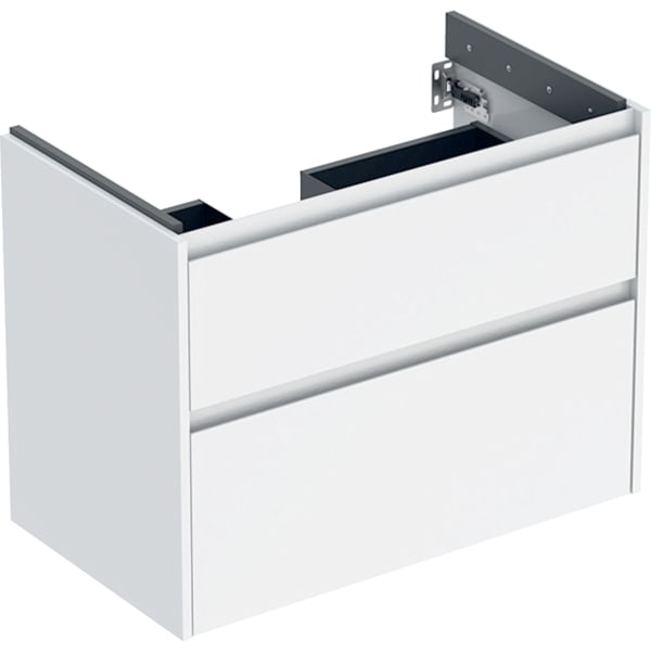 Geberit Renova Plan US f. WT, m. 2 Schubladen 79,4x60,6x44,6cm, weiß/l. seidenglanz
