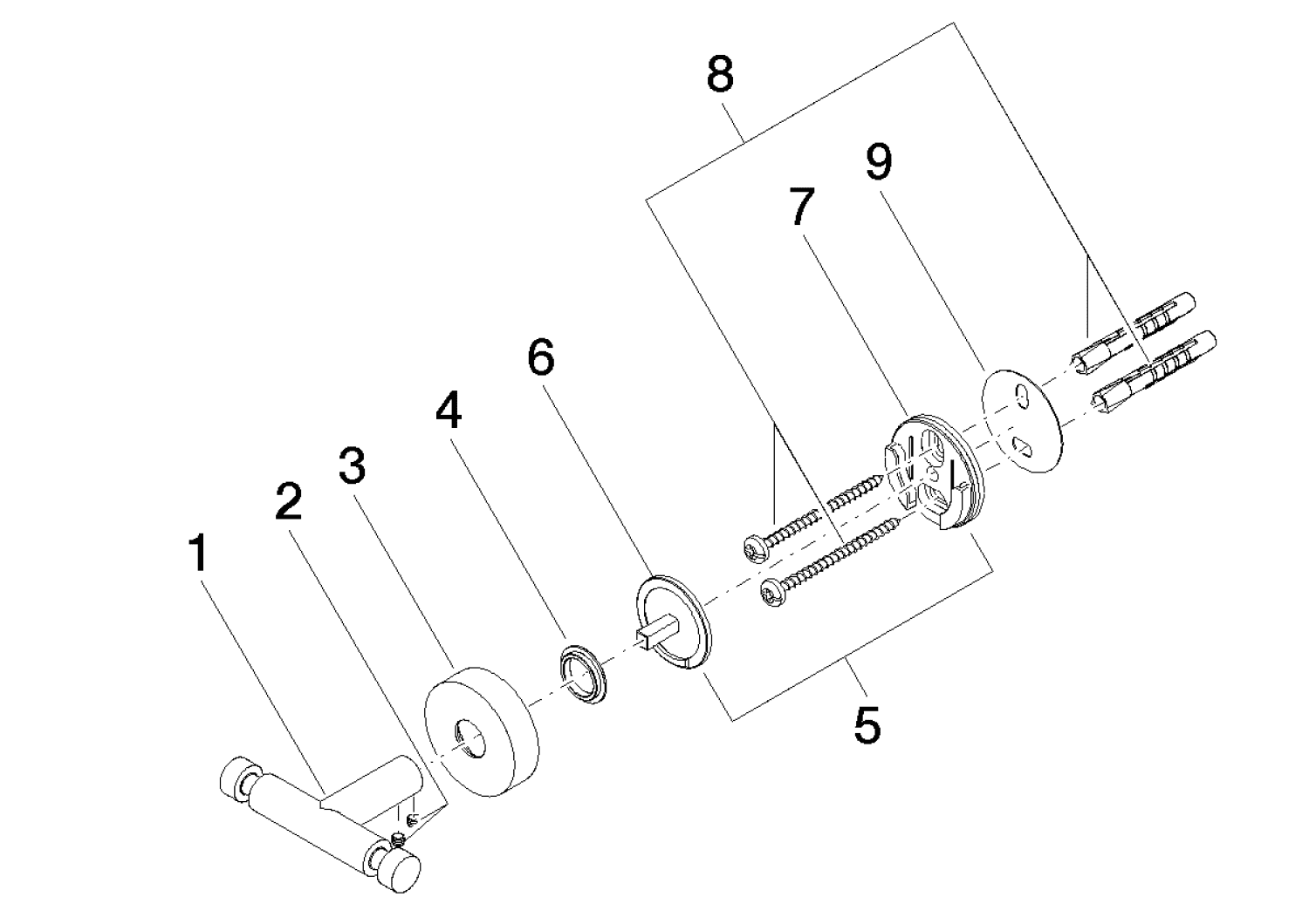 DO Haken, 2-teilig SERIENSPEZIFISCH 83256979 Platin gebürstet