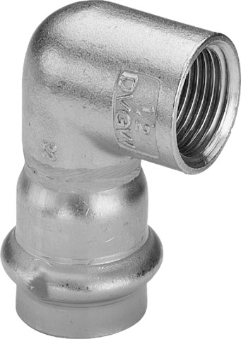 Viega Winkel 90 Gr mit SC Sanpress Inox 2314.2 in 15mm x Rp1/2 Edelstahl