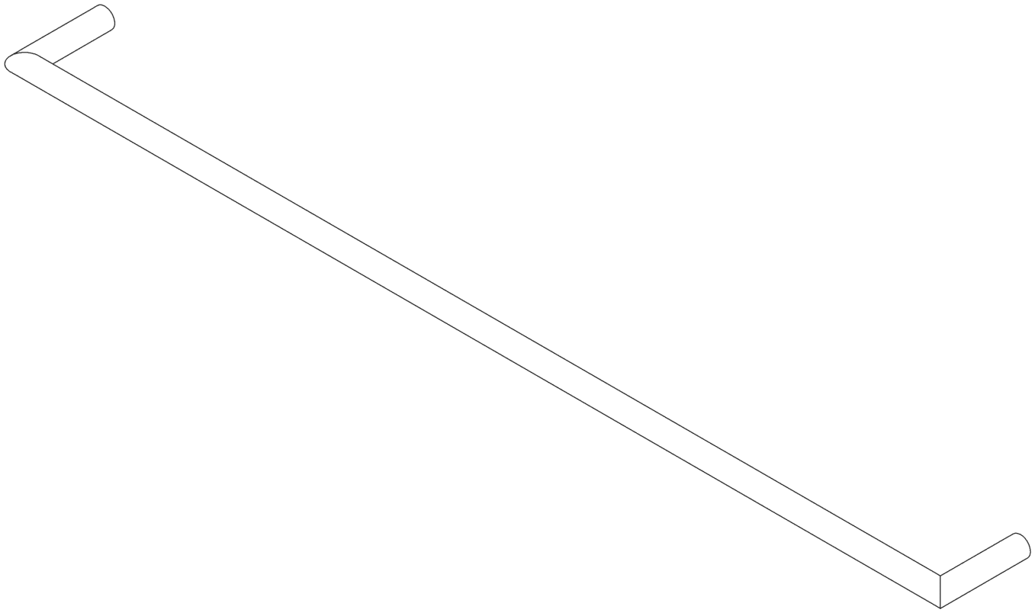 DO Halter ERSATZTEILE 05282262200 613 x 13 x 59 mm Chrom
