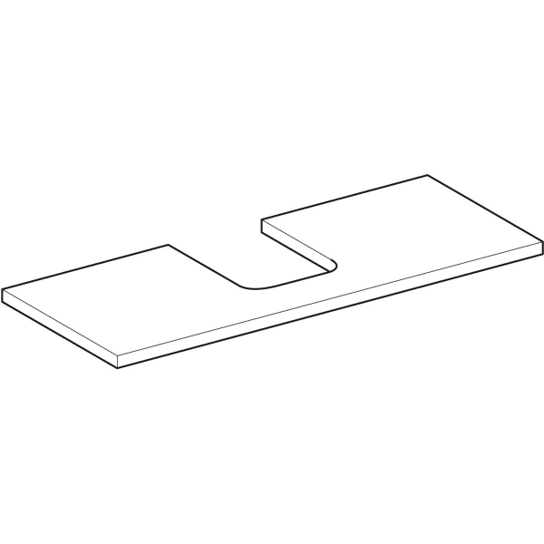 Geberit ONE WT-Pl. Aus mi. f. AWT Schalenform 120x3x47cm, Eiche