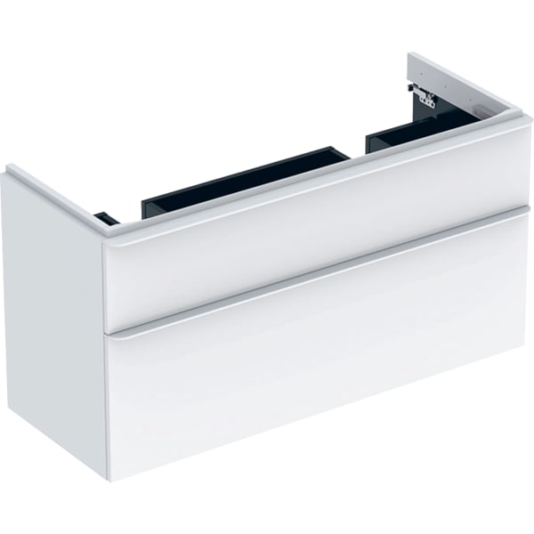 Geberit Smyle Unterschrank für DWT, eckig m. 2 Schubladen, 118,4x61,7x47cm, weiß