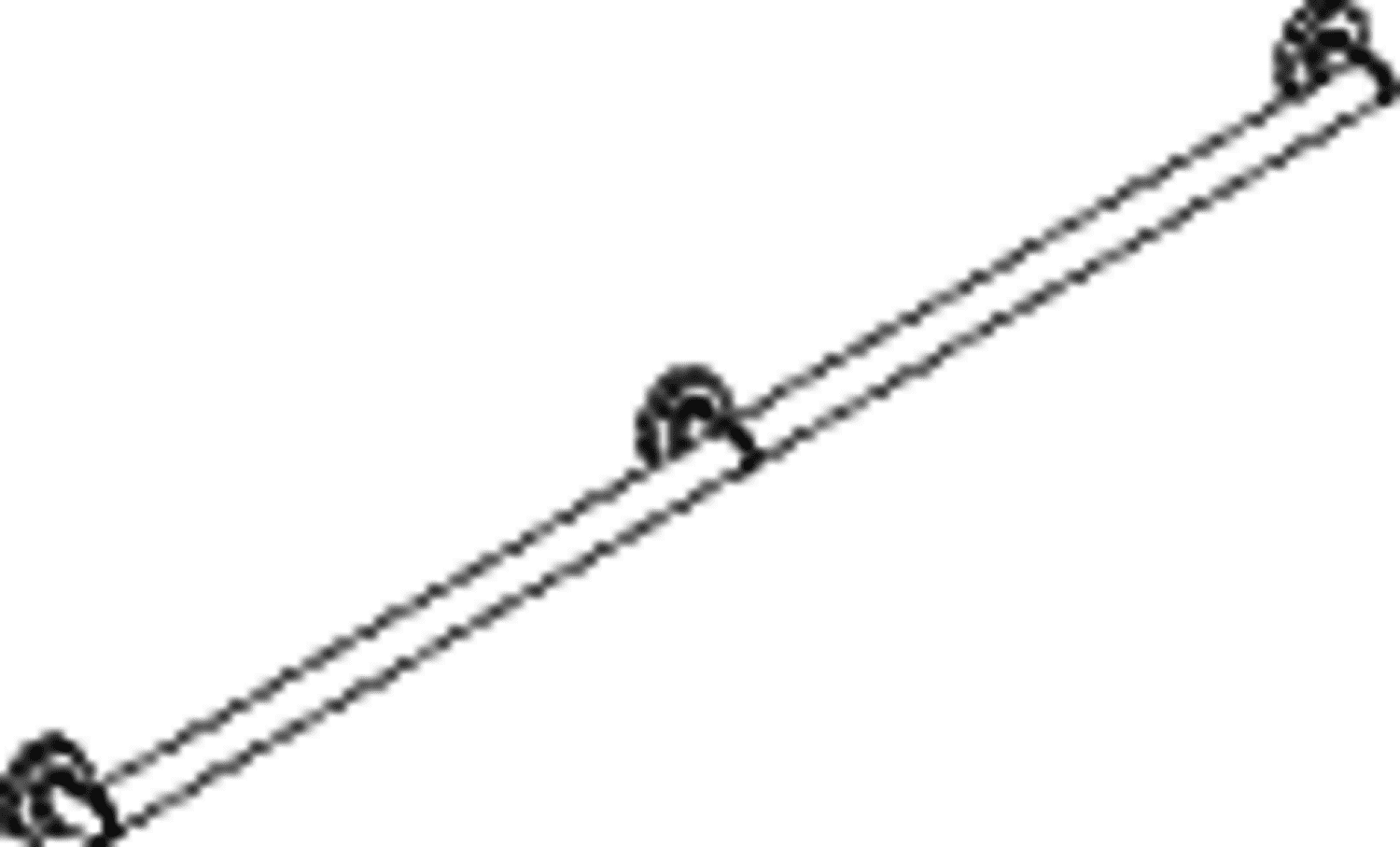 HEWI Haltegriff m.Stütze, d:32, L=1220mm plvb schw tiefmatt